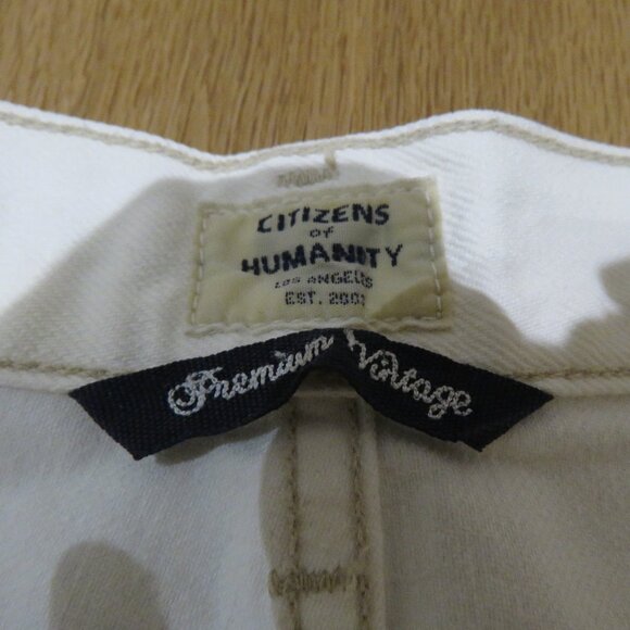 CITIZENS OF HUMANITY Rosa Culotte Denim Jean Shorts White Perla Coastal Preppy - Picture 11 of 11
